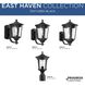East Haven 1 Light 15 inch Textured Black Outdoor Post Lantern